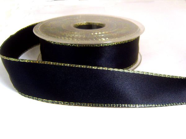 Navy Double Faced Satin Ribbon