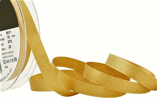 Glitter Ribbon: Gold 10mm