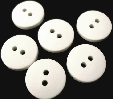 B0021 14mm White Matt Nylon 2 Hole Button