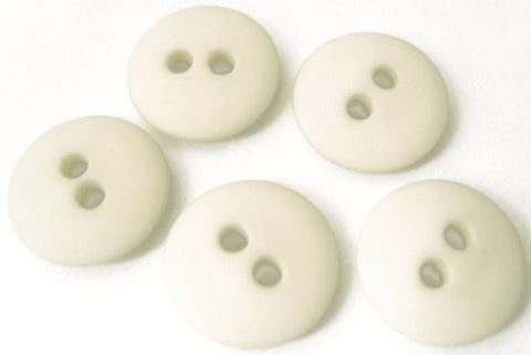 B0166 15mm Pale Mushroom Grey 2 Hole Matt Button