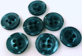 B0237 14mm Tonal Shimmery Malibu Blue 4 Hole Button