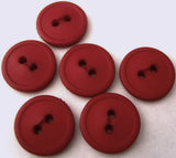 B0279 15mm Pastel Red Matt Nylon 2 Hole Button