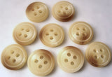 B0406 11mm Light Aaran 4 Hole Button with a Bone Sheen