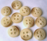 B0407 9mm Light Aaran 4 Hole Button with a Bone Sheen