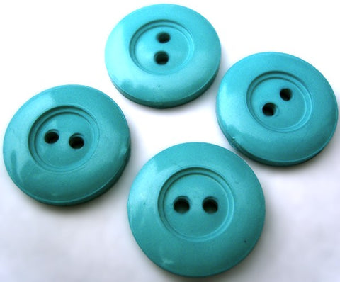 B0502 20mm Deep Tuquoise Glossy Nylon 2 Hole Button