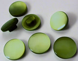 B0986 11mm Leaf Green Pearlised Polyester Shank Button