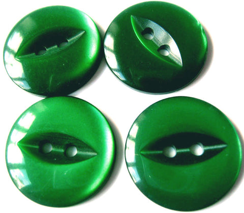 B11080 19mm Bottle Green 2 Hole Polyester Fish Eye Button