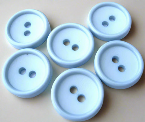 B1122 16mm Sky Blue Matt Centre 2 Hole Button