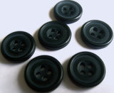 B12661 15mm Teal Navy Bone Sheen 4 Hole Button