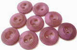 B1470 12mm Tonal Purple Soft Sheen Ringed Rim 2 Hole Button