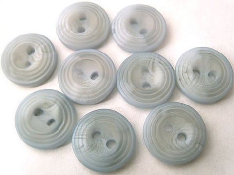 B1481 12mm Powder Blue Matt Ringed Rim 2 Hole Button