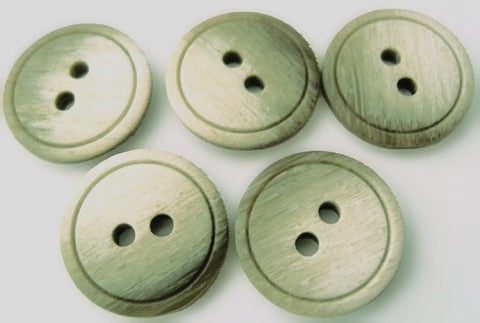 B15019 18mm Frosted Dusky Sage Green Bone Sheen 2 Hole Button