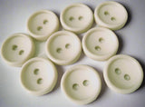 B1502 11mm Dull Cream Matt Centre 2 Hole Button