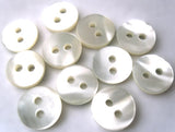 B1508 10mm Pearl White Real Shell 2 Hole Button