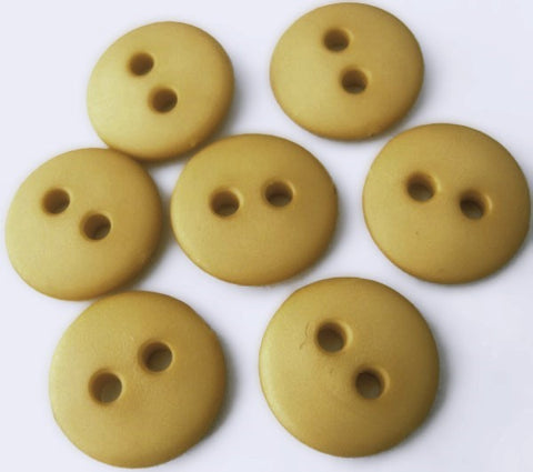 B1528 14mm Pale Dull Gold Matt Nylon 2 Hole Button