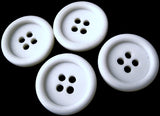 B11526 20mm White Matt Centre 4 Hole Button