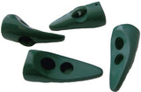 B1653 30mm Jade Green Gloss Toggle Button on a Short Shank