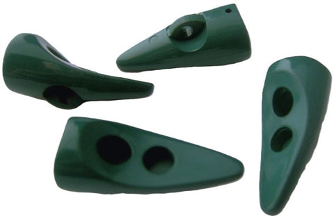 B1653 30mm Jade Green Gloss Toggle Button on a Short Shank