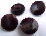 B16766 15mm Tonal Deep Plum Purple High Gloss Shank Button