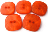B1740 20mm Flame Orange Tonal Shimmer Chunky 2 Hole Button