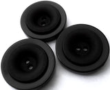 B1784 28mm Black Chunky Matt Centre-Glossy Rim 2 Hole Button