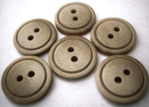 B1802 15mm Frosted Fawn Beige Soft Sheen 2 Hole Button