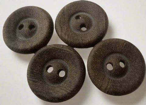 B1803 20mm Dark Brown Speckled Wood Effect Bone Sheen 2 Hole Button