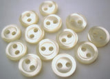 B1926 9mm Ivory Cream Polyester Shadow Shimmer 2 Hole Button