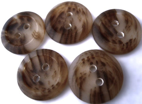 B1930 15mm Brown and Beige Bone Sheen 2 Hole Button