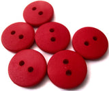 B1938 14mm Poppy Red Matt Nylon 2 Hole Button