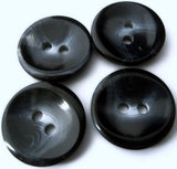 B1947 18mm Navy and Frost Swirl Gloss 2 Hole Button