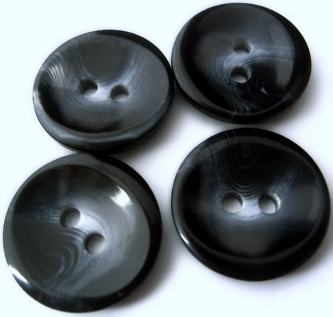 B1947 18mm Navy and Frost Swirl Gloss 2 Hole Button