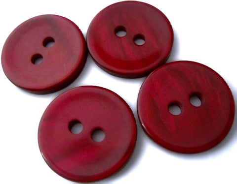 B1990 18mm Cardinal Red-Tonal Shimmer Polyester 2 Hole Button