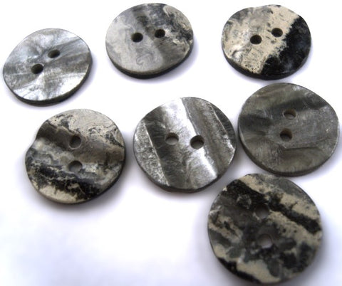 B2066 18mm Grey-Stone Reversible Polyester 2 Hole Button