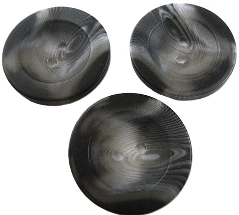 B2073 25mm Greys-Natural Bone Sheen-Concave Centre 2 Hole Button