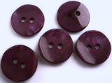 B2093 15mm Plum Purple with a Subtle Iridescence 2 Hole Button