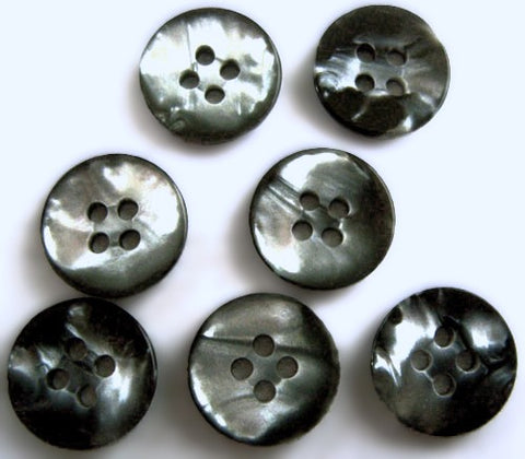 B2115 12mm Shimmery Shell Effect Black-Grey 4 Hole Button