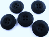 B2121 18mm Misty Navy Soft Sheen 4 Hole Button with Engraved Lettering.