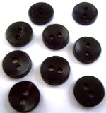 B2124 8mm Deepest Blackberry Polyester Two Hole Doll-Shirt Button