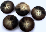 B2145 20mm Browns and Cream Bone Sheen 4 Hole Button