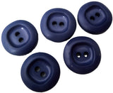 B2319 19mm Blue Iris Gloss Chunky 2 Hole Button