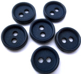 B2340 13mm Pale Navy Matt Centre-Gloss Rim Nylon 2 Hole Button