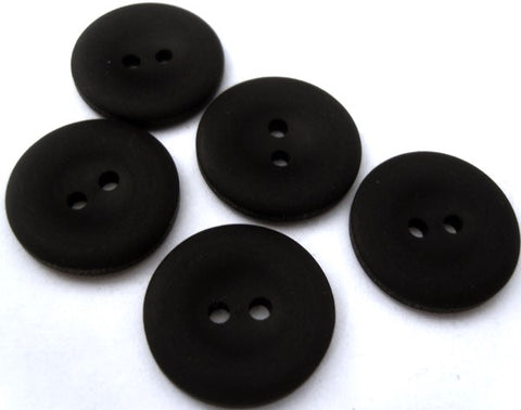 B2356 20mm Black Soft Sheen 2 Hole Button