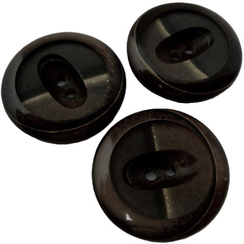 B2370 27mm Bronws and Glittery Gold Matt Centre 2 Hole Button