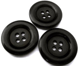 B14918 25mm Black Gloss 4 Hole Button