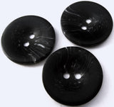 B2398 28mm Black and Natural Soft Sheen 2 Hole Button