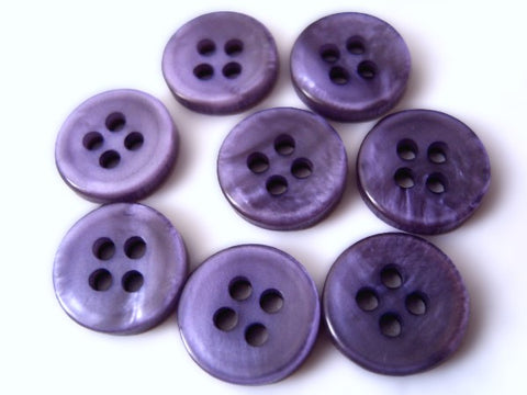 B2555 11mm Tonal Purple Polyester 4 Hole Button