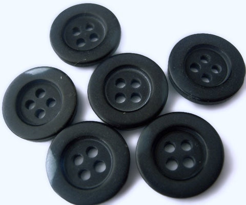 B2688 15mm Misty Midnight Navy Soft Sheen 4 Hole Button