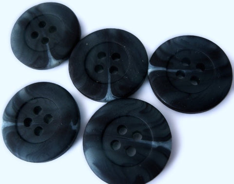 B2689 18mm Dusky Navy Tonal Bone Sheen 4 Hole Button