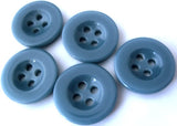 B2692 17mm Dusky Blue 4 Hole Trouser or Brace Type Button